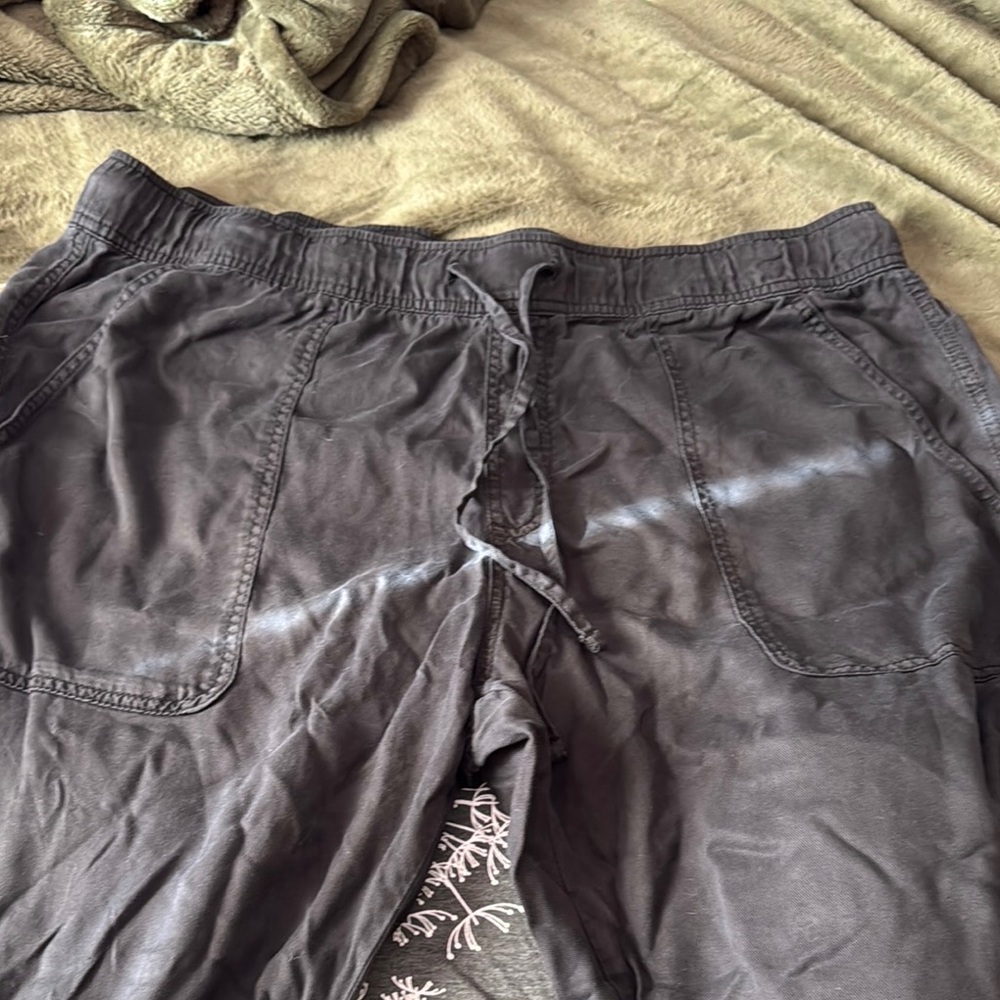 Casual Gray Drawstring Pants